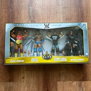 WWE Elite Collection 6” Figure 4 Pack Stone Cold The Rock Hulk Hogan Becky Lynch